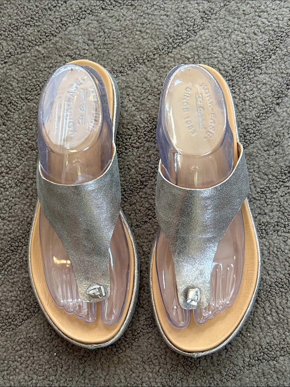 Kork-Ease Sandals- Metallic Leather Size 8M